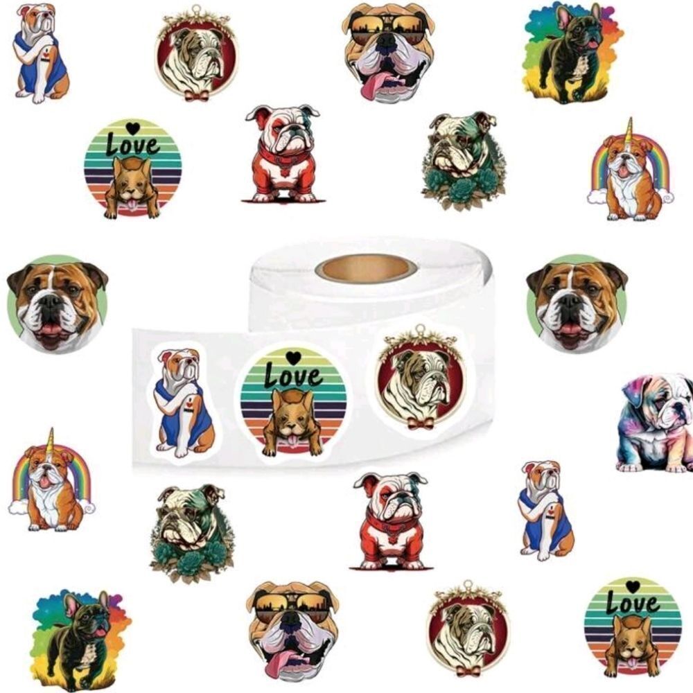 Cute Bulldog Stickers- 500